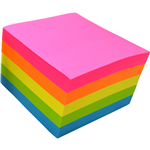 RAINBOW MY CRAFT STICKY NOTES FLURO ASSORTED 76 X 76MM 500 SHEETS
