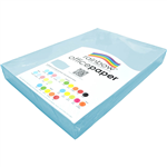 RAINBOW COLOURED A3 COPY PAPER 80GSM 500 SHEETS SKY BLUE