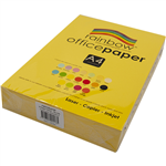 RAINBOW COLOURED A4 COPY PAPER 80GSM 500 SHEETS YELLOW