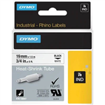 DYMO SD18057 RHINO INDUSTRIAL HEAT SHRINK TUBING 19MM BLACK ON WHITE