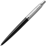 PARKER JOTTER BALLPOINT PEN MEDIUM BLUE INK BOND STREET BLACK CHROME TRIM