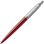PARKER JOTTER BALLPOINT PEN MEDIUM BLUE INK KENSINGTON RED CHROME TRIM