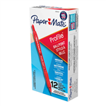 PAPERMATE PROFILE RETRACTABLE BALLPOINT PEN 10MM RED PACK 12