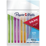 PAPERMATE INKJOY 100 BALLPOINT PENS MEDIUM ASSORTED FASHION BOX 10