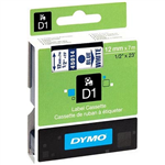 DYMO 45014 D1 LABELLING TAPE 12MM X 7M BLUE ON WHITE