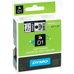 DYMO 45803 D1 LABELLING TAPE 19MM X 7M BLACK ON WHITE