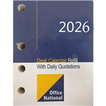 OFFICE NATIONAL SHCRON DESK CALENDAR REFILL SIDE PUNCH