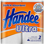 HANDEE ULTRA PAPER TOWEL 2PLY 60 SHEET PACK 2