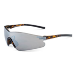 DNC SAFETY GLASSES HAWK LIGHT BROWNSILVER MIRROR LENS COLOUR AND COATING