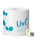 LIVI ESSENTIALS CENTREFEED ROLL TOWEL 1PLY 300M CARTON 4