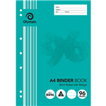 OLYMPIC B812 BINDER BOOK 8MM RULED 128 PAGE 55GSM A4
