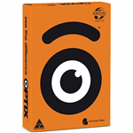 OPTIX COLOURED A4 COPY PAPER 160GSM JANZ ORANGE PACK 200 SHEETS