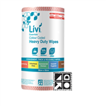 LIVI ESSENTIALS COMMERCIAL WIPES RED CARTON 4
