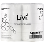 LIVI EVERYDAY 7006 JUMBO ROLL TOILET 2PLY 300M CARTON 8