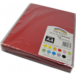 RAINBOW SPECTRUM BOARD 220GSM A4 RED PACK 100