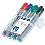 STAEDTLER 356 LUMOCOLOR FLIPCHART MARKER 20MM ASSORTED WALLET 4