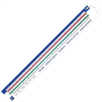 STAEDTLER 561982BK MARS TRIANGULAR SCALE RULER 300MM WHITE