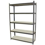 ACERACK STALLION SHELVING UNIT 5 SHELVES 1800 X 1200 X 400MM DARK GREY