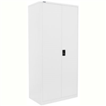 STEELCO STATIONERY CABINET 4 SHELVES 2000 X 914 X 463MM WHITE SATIN