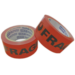 MESSAGE TAPE FRAGILE 48MM X 66M PVC FLUORO ORANGEBLACK