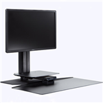 SYLEX UPRITE ERGO SINGLE MONITOR SITSTAND WORKSTATION BLACK
