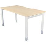 OBLIQUE HEIGHT ADJUSTABLE SINGLE DESK 1500 X 750 X 720MM SNOW MAPLE