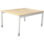 OBLIQUE HEIGHT ADJUSTABLE 2 PERSON BACK TO BACK DESK 1800 X 1500 X 720MM SNOW MAPLE