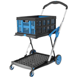 VCART FOLDING TROLLEY WITH BASKET 75KG CAPACITY