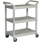 RUBBERMAID UTILTY CART TROLLEY 3 SHELF PLATINUM