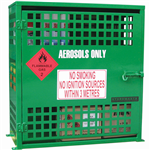 BRADY AEROSOL STORAGE CAGE 108 CAN CAPACITY GREEN