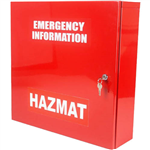 BRADY CABINET EMERGENCY INFORMATION HAZMAT LARGE RED