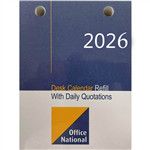 OFFICE NATIONAL THCRON DESK CALENDAR REFILL TOP PUNCH