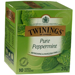 TWININGS PURE PEPPERMINT TEA BAGS PACK 10