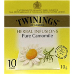 TWININGS HERBAL INFUSIONS PURE CAMOMILE TEA BAGS PACK 10