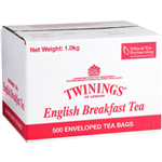 TWININGS ENGLISH BREAKFAST ENVELOPE TEA BAGS CARTON 500