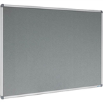 VISIONCHART CORPORATE FELT PINBOARD ALUMINIUM FRAME 1200 X 900MM GREY