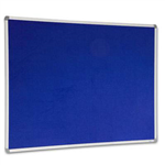 VISIONCHART CORPORATE FELT PINBOARD ALUMINIUM FRAME 1500 X 1200MM ROYAL BLUE