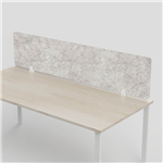 SANA ALTITUDE ABOVE DESK SCREEN 12MM THICK 1500 X 400MM MUSHROOM