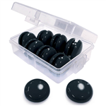 VISIONCHART WHITEBOARD MAGNETS 20MM ROUND BLACK PACK 16