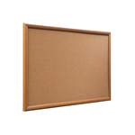 VISIONCHART PINBOARD 900X600MM CORK OAK STYLE FRAME