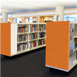 VISIONCHART BAY END LIBRARY PANEL PINBOARD 680 X 1225 X 50MM AUTEX COLOURS