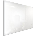 VISIONCHART LUMIERE MAGNETIC GLASSBOARD WITH PEN TRAY 1200 X 900MM WHITE