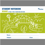WRITER STUDENT NOTEBOOK 12MM DOUBLE RULEDGUIDE 32 PAGE 250 X 175MM KHAKI