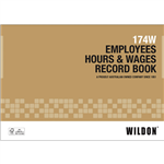 WILDON HOURS AND WAGES BOOK 54 PAGES A4 BROWN