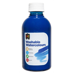 EDUCATIONAL COLOURS WASHABLE WATERCOLOUR PAINT 250ML BLUE