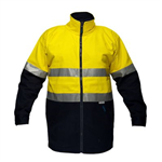PRIME MOVER MJ998 HIVIS JACKET COTTON DRILL DAYNIGHT ZIP CLOSURE
