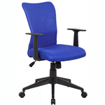 ASHLEY TYPIST CHAIR MEDIUM MESH BACK ARMS ROYAL BLUE