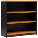 YS DESIGN OXLEY BOOKCASE 3 SHELF 900 X 315 X 900MM BEECHIRONSTONE