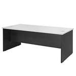 YS DESIGN OXLEY DESK 1800 X 750 X 730MM WHITEIRONSTONE
