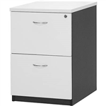 YS DESIGN OXLEY FILING CABINET 2 DRAWER 476 X 550 X 715MM WHITEIRONSTONE